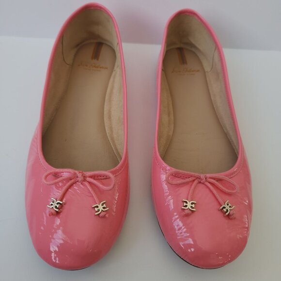 Sam Edelman Shoes - Sam Edelman Felicia Luxe Pink Patent Leather Ballet Flats Bows Coquette Cute 9.5